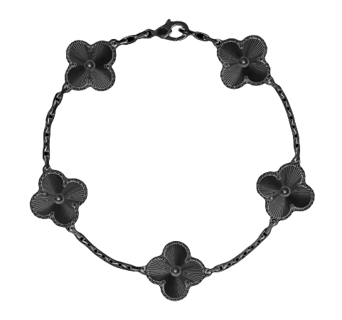 18K Celestial Vintage Alhambra Full Black Bracelet
