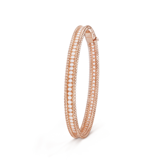 18K Perl̩e Diamonds One Row Bracelet