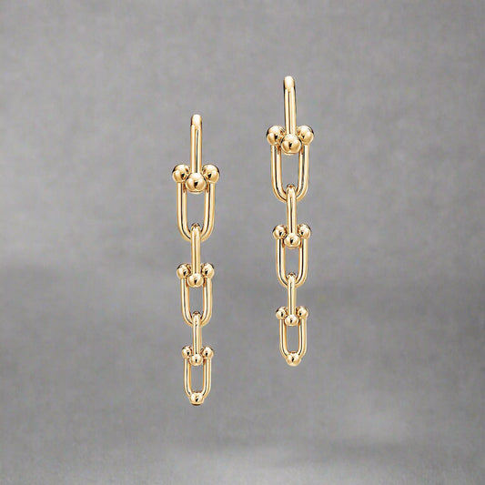 18K Celestial T HardWear Graduated Link Earrings