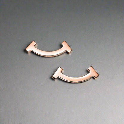 18K Celestial T Smile Earrings