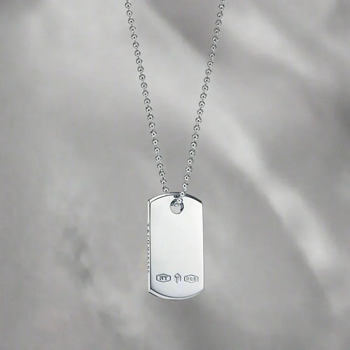 18K Celestial T 1837 Tag Pendant Necklace