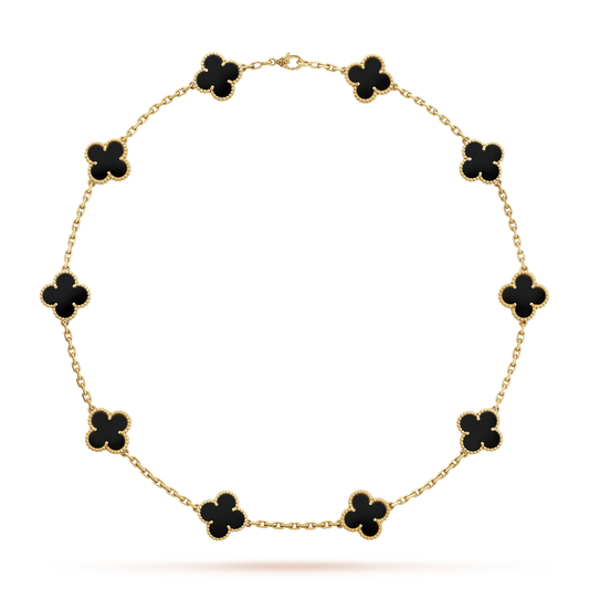 18K Alhambra Black 10 Motifs Necklace