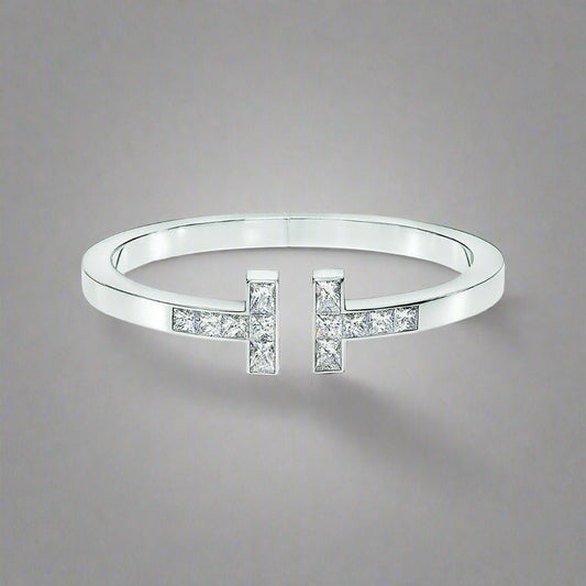 18K Celestial T Diamond Square Bracelet