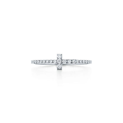 18K Celestial T Diamond Wire  Ring