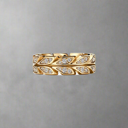 18K Celestial Yellow Gold Victoria Vine  Ring