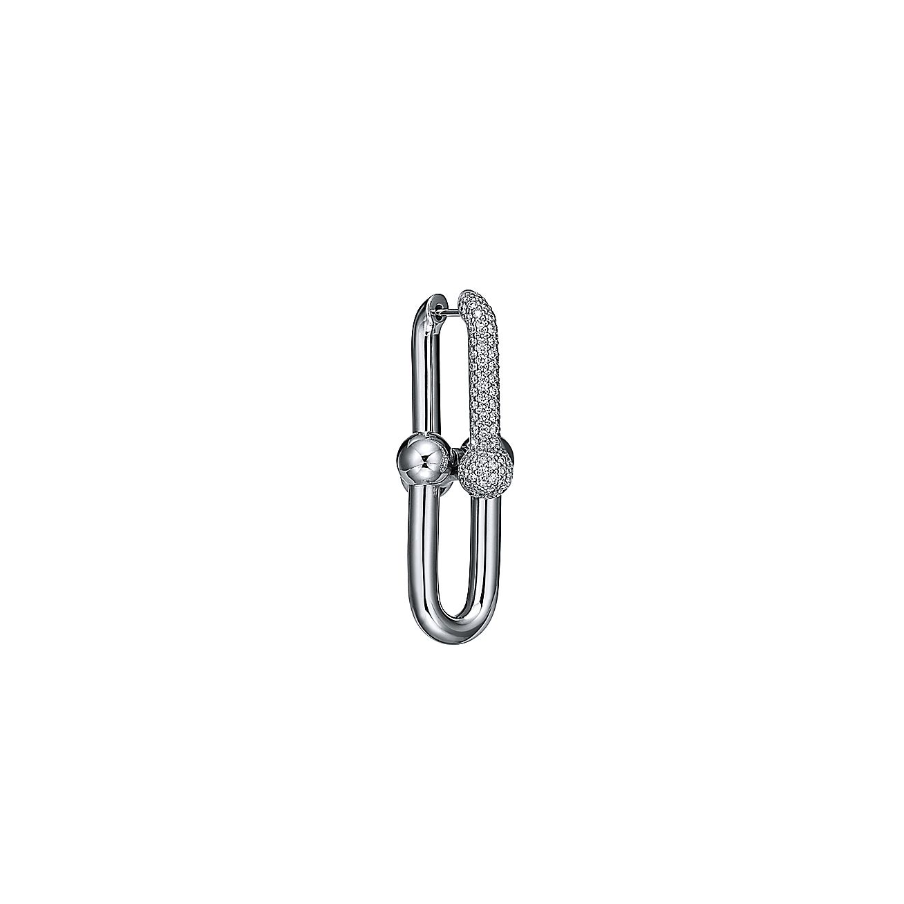 18K Celestial T HardWear Large Link Diamonds Earrings