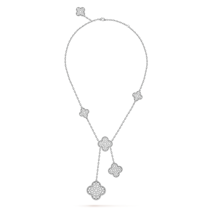 18K Celestial Magic Alhambra Six Motifs Diamonds Necklace