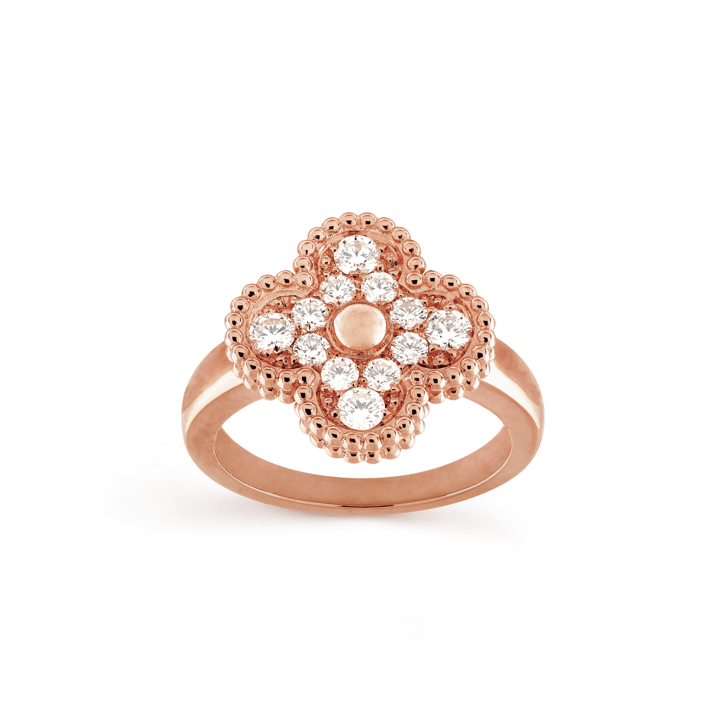 18K Celestial Vintage Alhambra Diamonds Ring