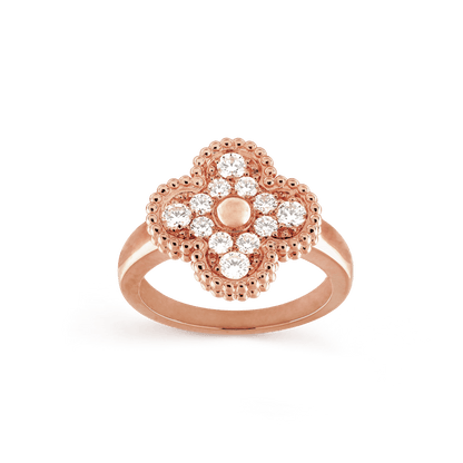 18K Celestial Vintage Alhambra Diamonds Ring