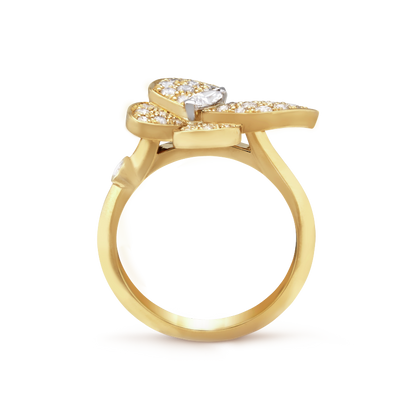 18K Celestial Two Butterfly Ring