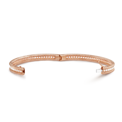 18K Celestial Perl̩e Diamonds One Row Bracelet