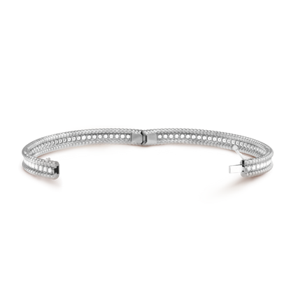 18K Celestial Perl̩e Diamonds One Row Bracelet