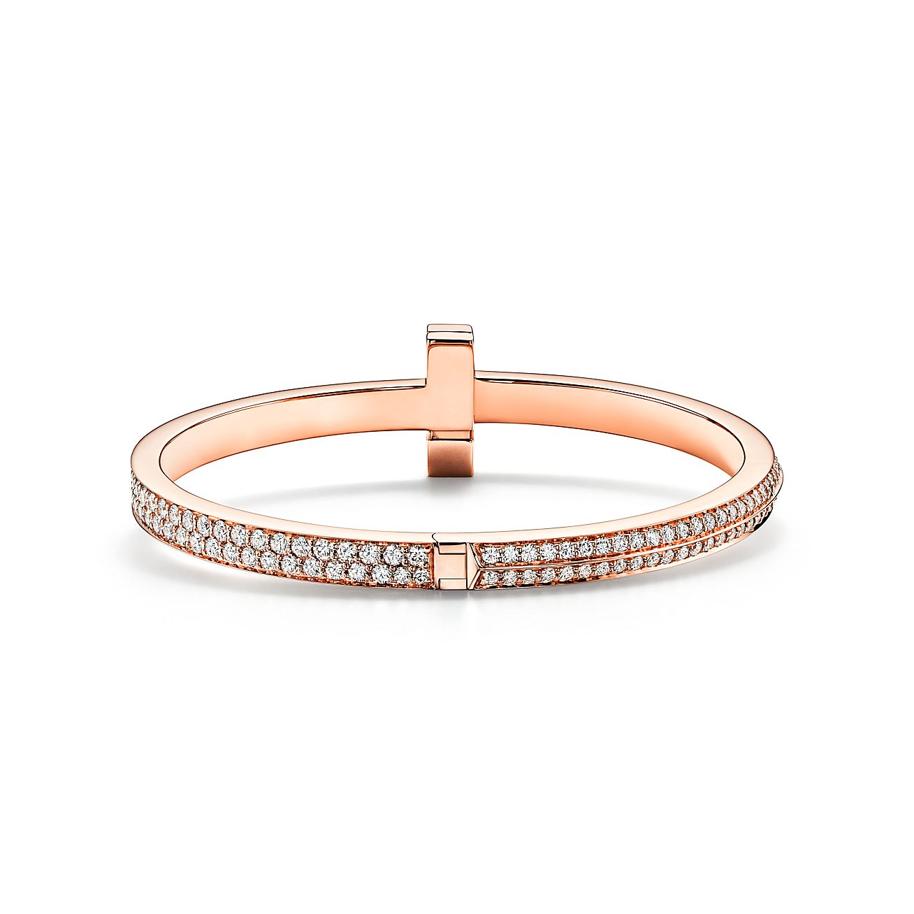 18K Celestial T1 Wide Diamond Hinged Bangle Bracelet