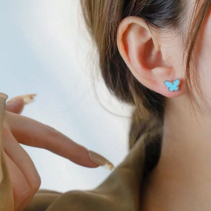 18K Celestial Sweet Alhambra Butterfly Stud Earrings