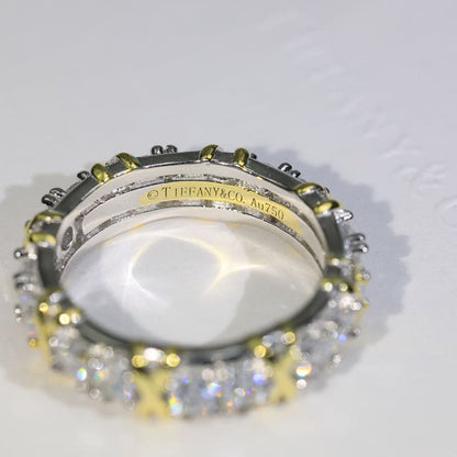18K Celestial T Schlumberger Eighteen Stone Ring