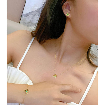 18K Celestial Frivole Mini Emerald Earrings