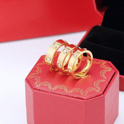 18K Celestial Love Wedding Eight Diamonds Ring