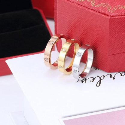 18K Celestial Love Wedding Eight Diamonds Ring