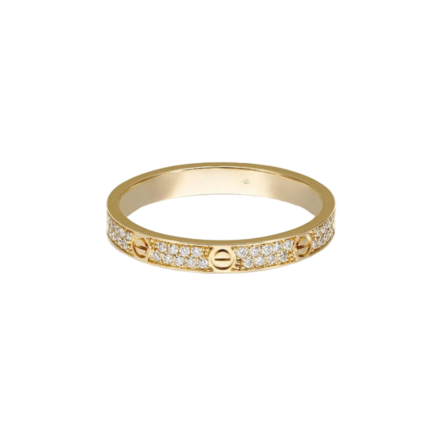 18K Celestial Love Diamond-Paved 3mm Ring