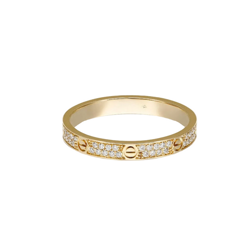 18K Celestial Love Diamond-Paved 3mm Ring