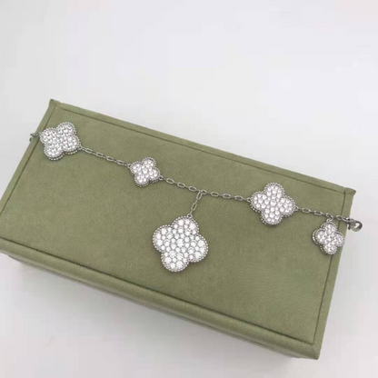 18K Celestial Magic Alhambra Five Motifs Diamonds Bracelet