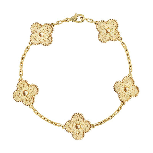 18K Vintage Alhambra Five Motifs Bracelet