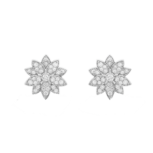 18k Lotus One Flowers Small Earrings