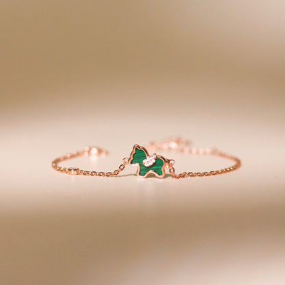 ELVORIA Unicorn Bracelet – Rose Gold & Platinum Plated 925 Sterling Silver