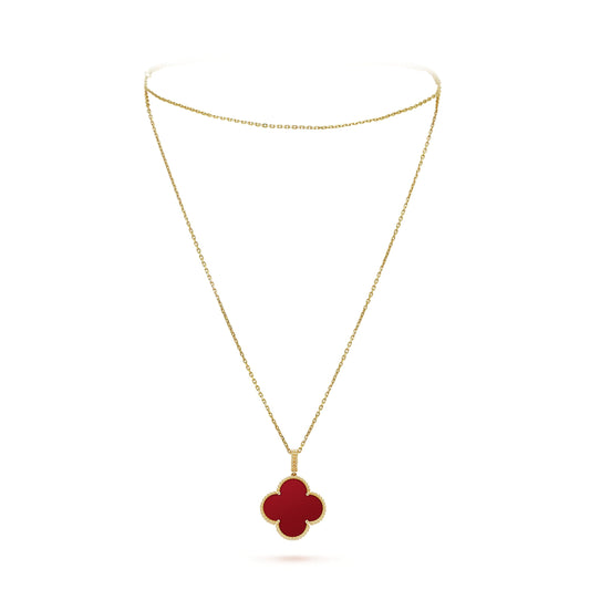 18K Magic Alhambra One Motifs Carnelian Necklace