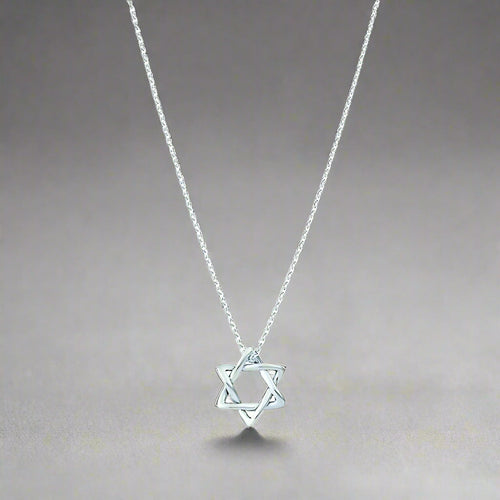 18K Celestial Star of David Pendant Necklace