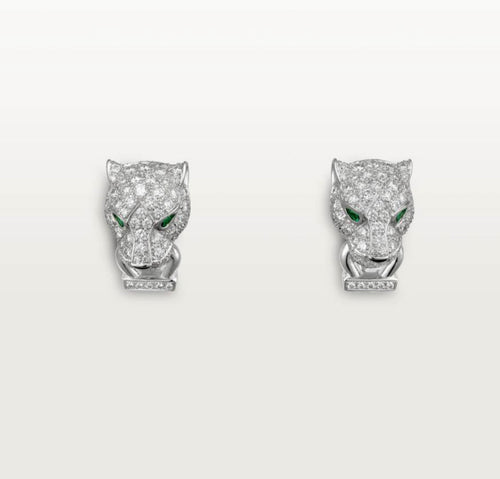 18k Panth̬re De Diamond Earrings