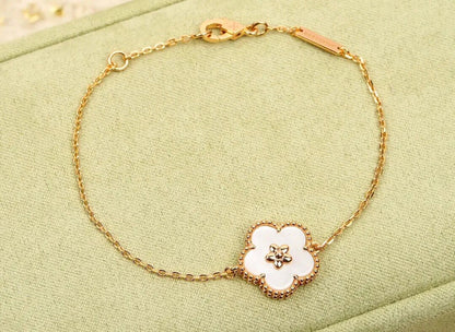 18K Celestial Lucky Spring Plum Blossom Bracelet