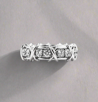 18K Celestial T Schlumberger Eighteen Stone Ring