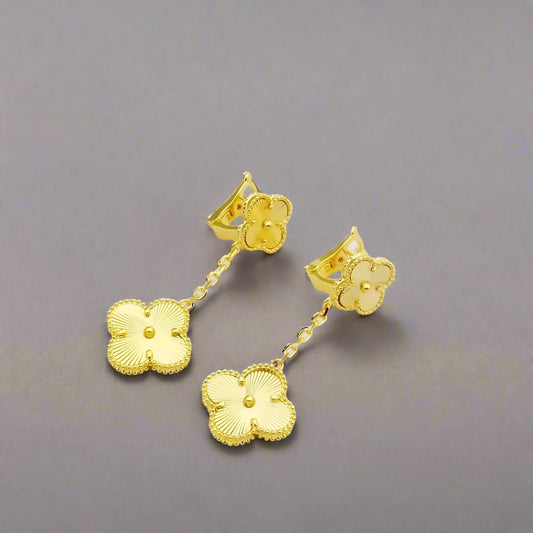 18K Celestial Magic Alhambra Earclips Earrings