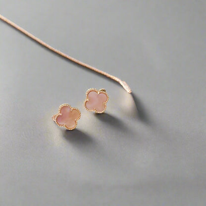 18K Celestial Magic Alhambra Pink Opale Earrings