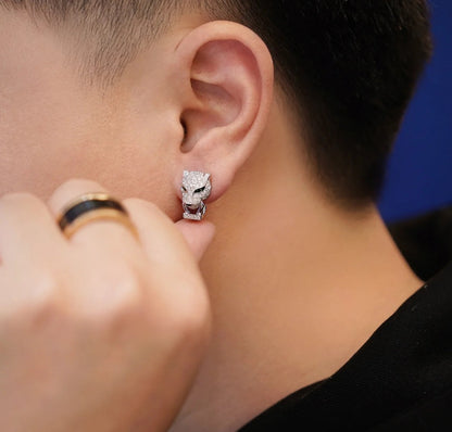 18K Celestial Panth̬re De Diamond Earrings