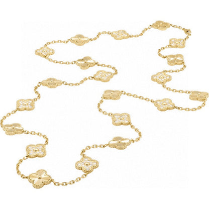 18K Celestial Vintage Alhambra 20 Motifs Long Necklace