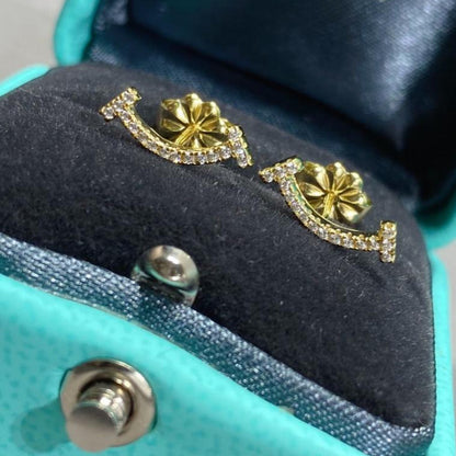 18K Celestial T Smile Diamonds Earrings