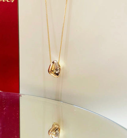 18K Celestial Trinity Cushion Necklace