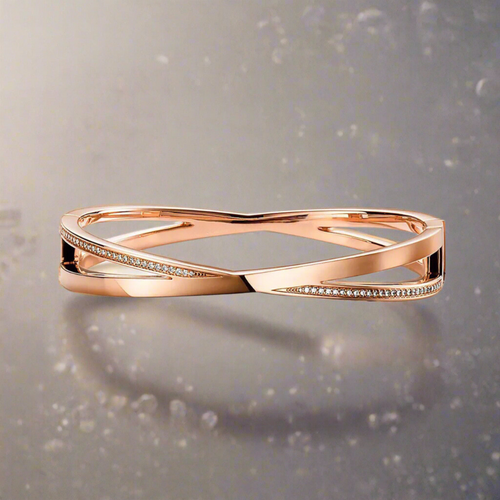 18K Celestial T Atlas x Narrow Hinged Bangle Bracelet